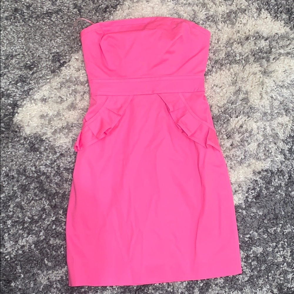 Bright Pink J.Crew strapless dress